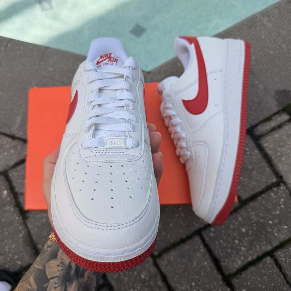 WOMENS AIR FORCE 1 07 SE NEXT NATURE WHITE GYM RED DV3808-105 SIZE 10 WOMEN - Picture 2 of 6